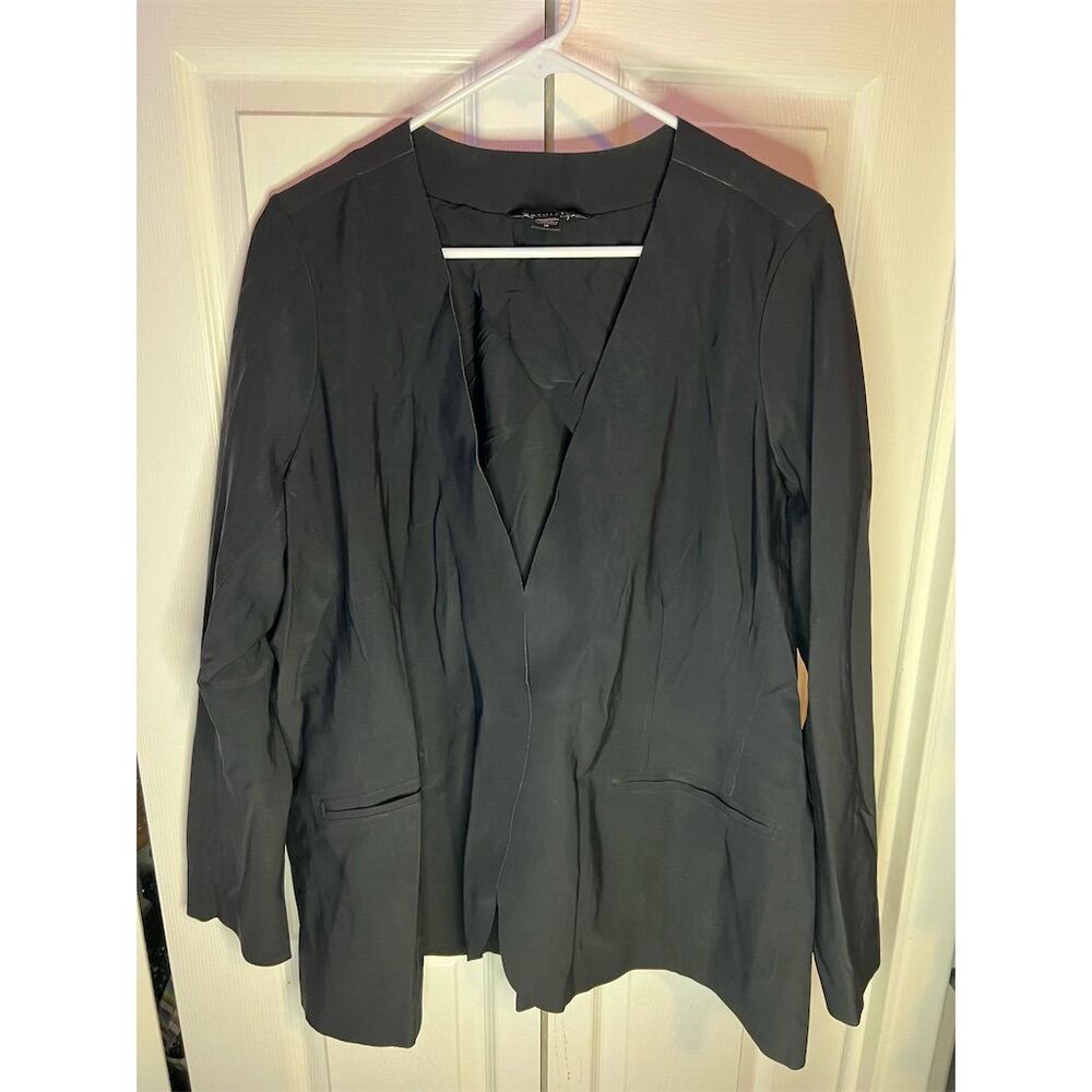 Athleta Women's Avenue blazer Size 18 Black Stretch Button-Up Jacket